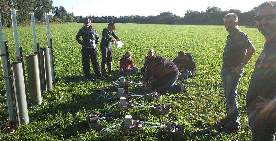 Field training 2014: automated infiltration measurements - Experimental plots on the Domaine du Merle