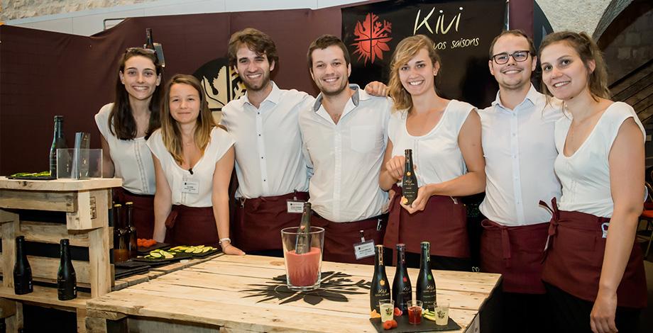Kivi project team - Line of four alcoholic and sparkling drinks (Ecotrophelia, 2016)